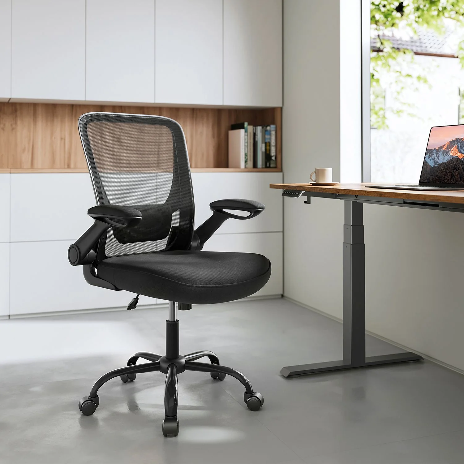 Chaise de bureau avec accoudoirs rabattables