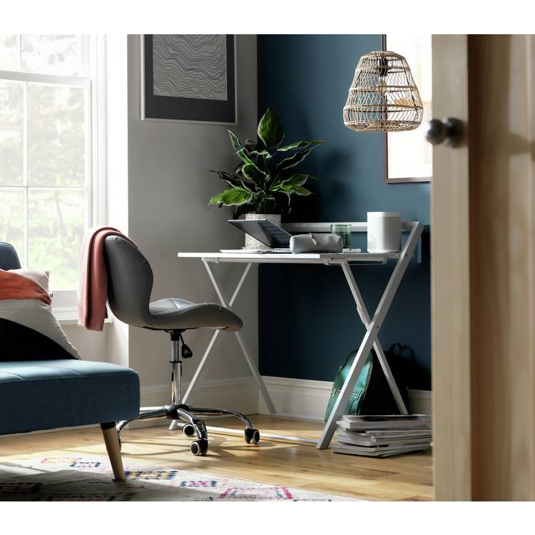 Habitat Compact Folding Office Desk - White