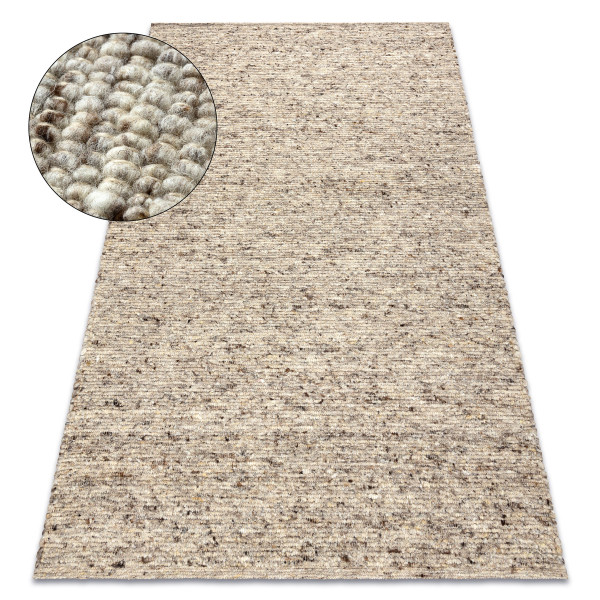Dywan NEPAL 2100 sand, beż - wełniany, dwustronny, naturalny 60x100 cm