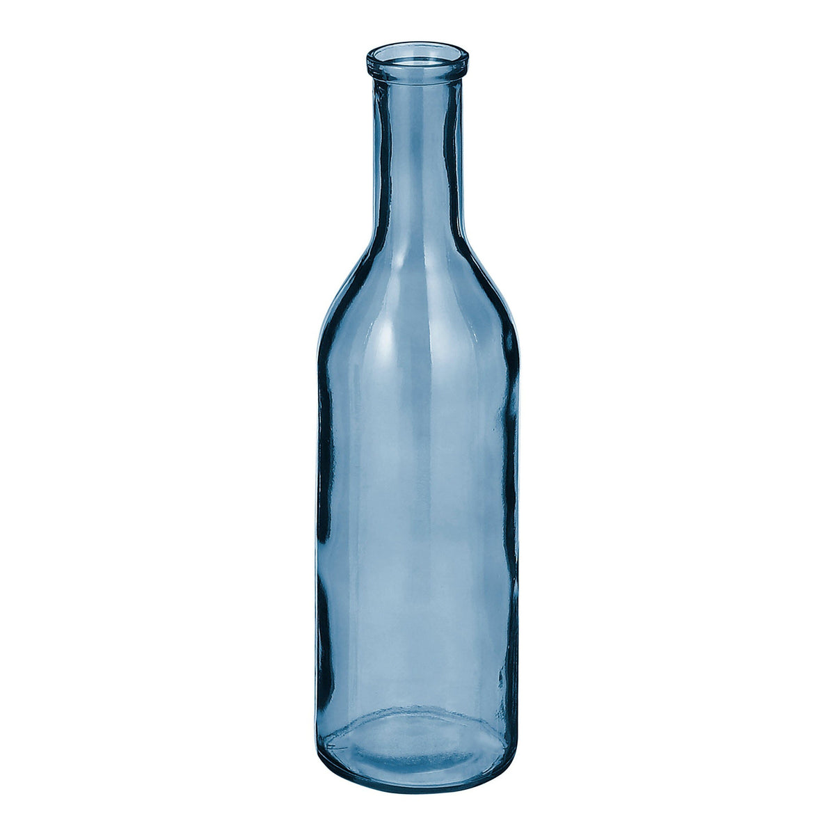 Mica Decorations Rioja Fles Vaas - H50 x Ø15 cm - Gerecycled Glas - Lichtblauw