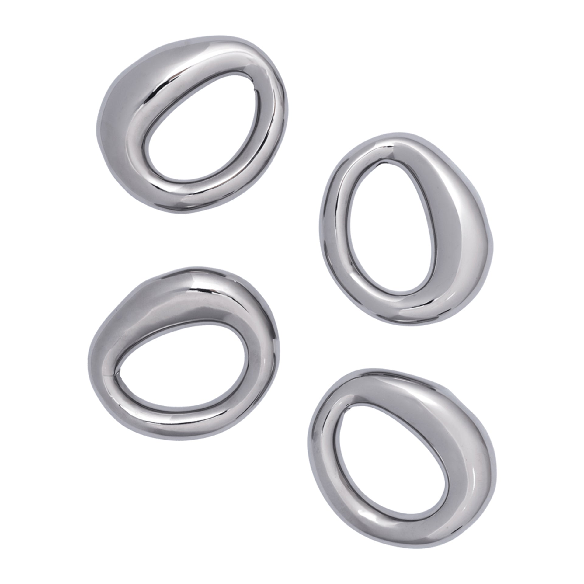 Ferm Living Orrith Servetringen - Set van 4 - Silver