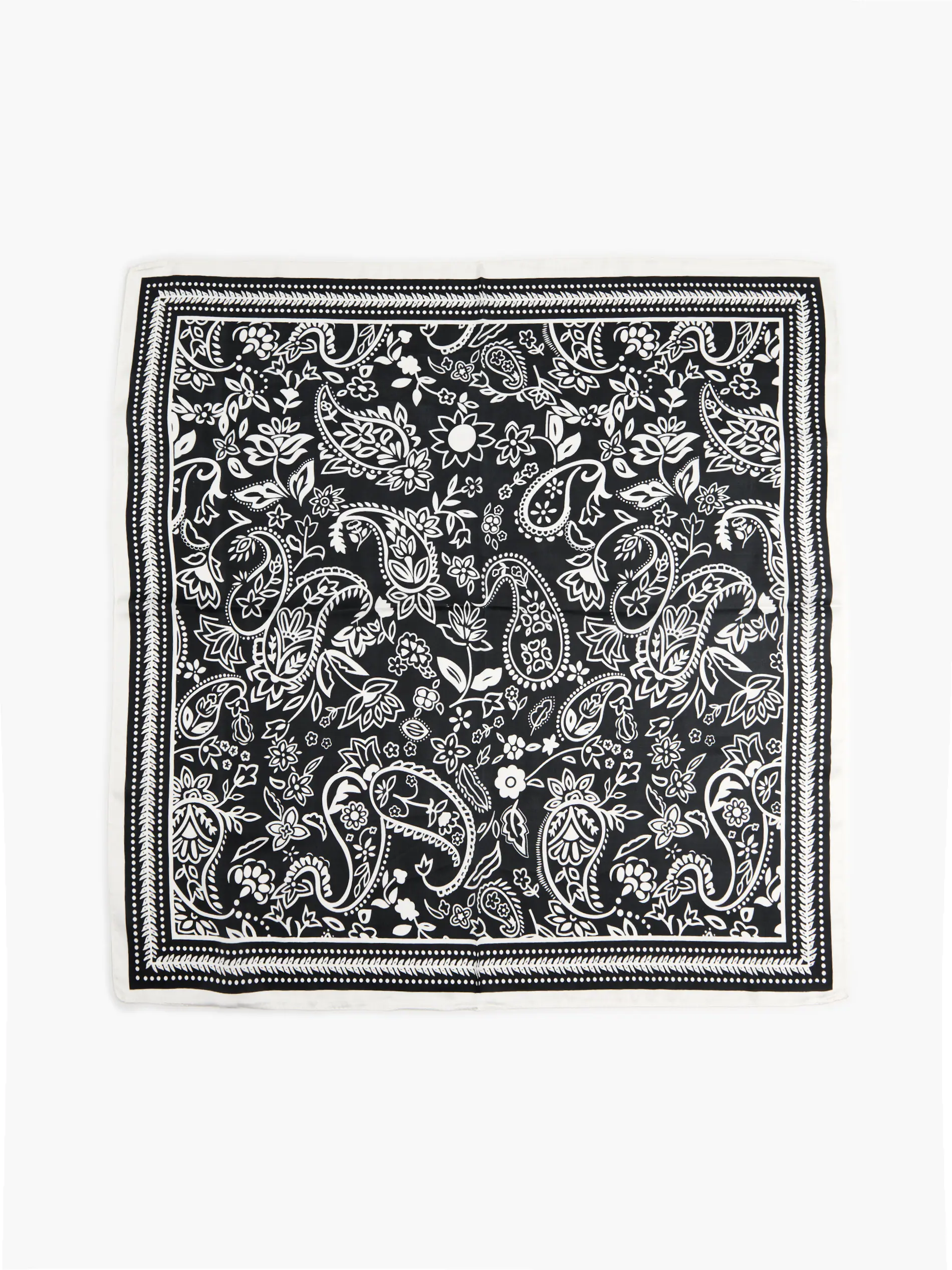 Czarna bandana z kwiatowym wzorem