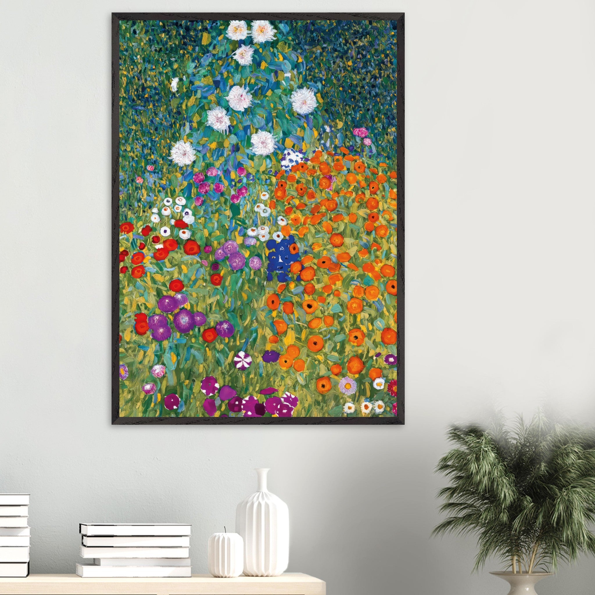 Artfulprints Poster Gustav Klimt - Blumengarten  - 70x100 cm - Meerkleurig