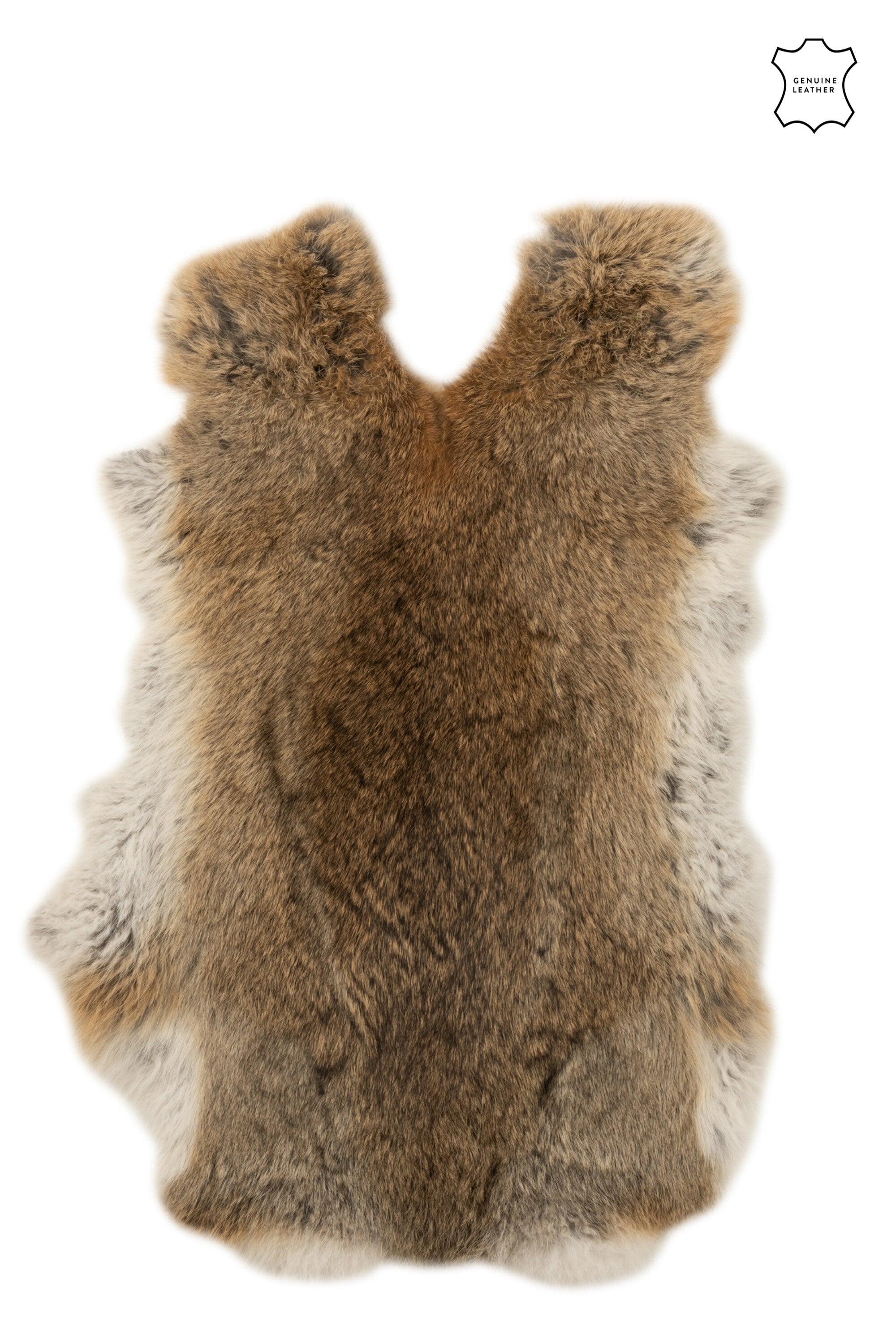 J-Line konijnenvel - imtatiebont - grijs bruin