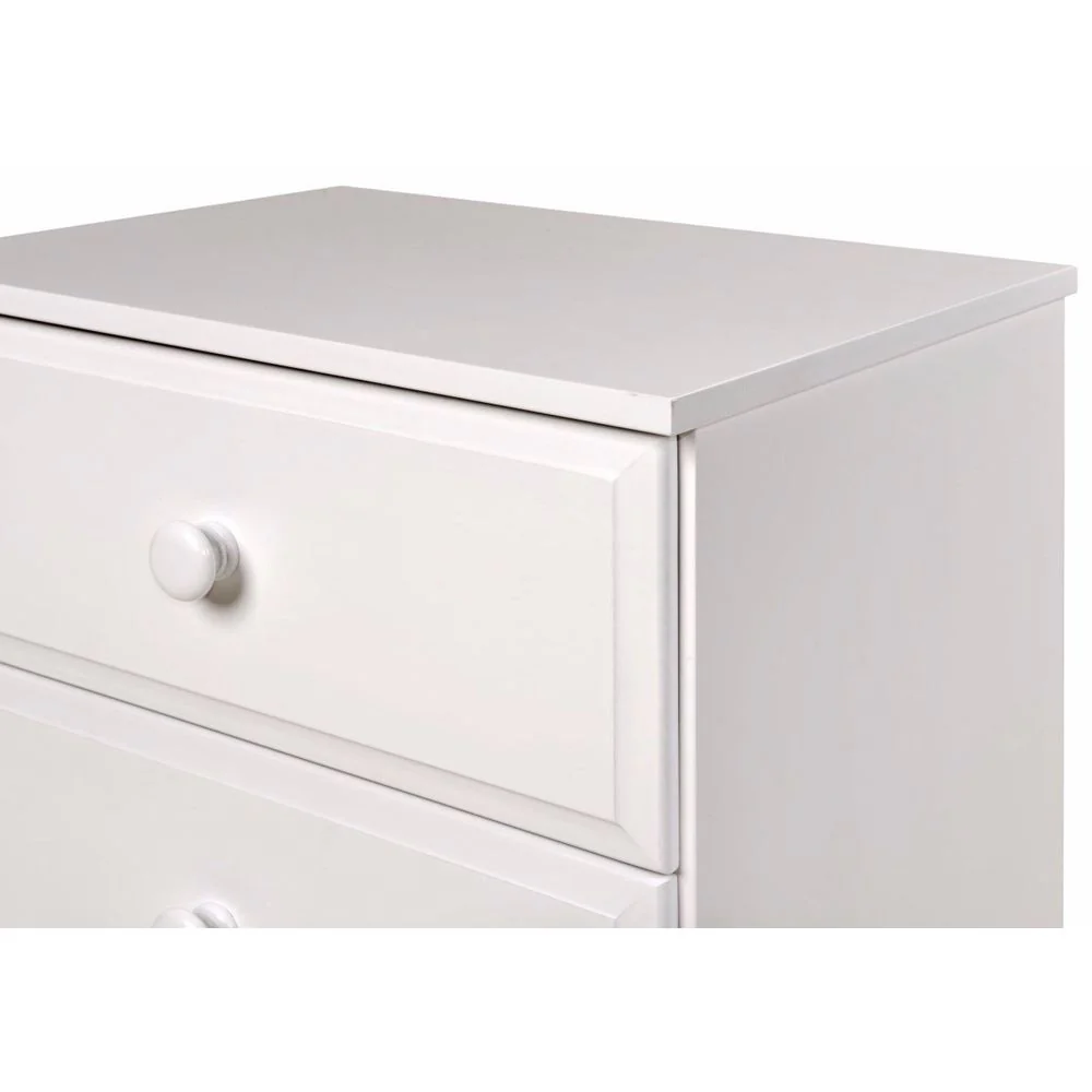 Camaflexi Narrow White Wood Three Drawer Dresser