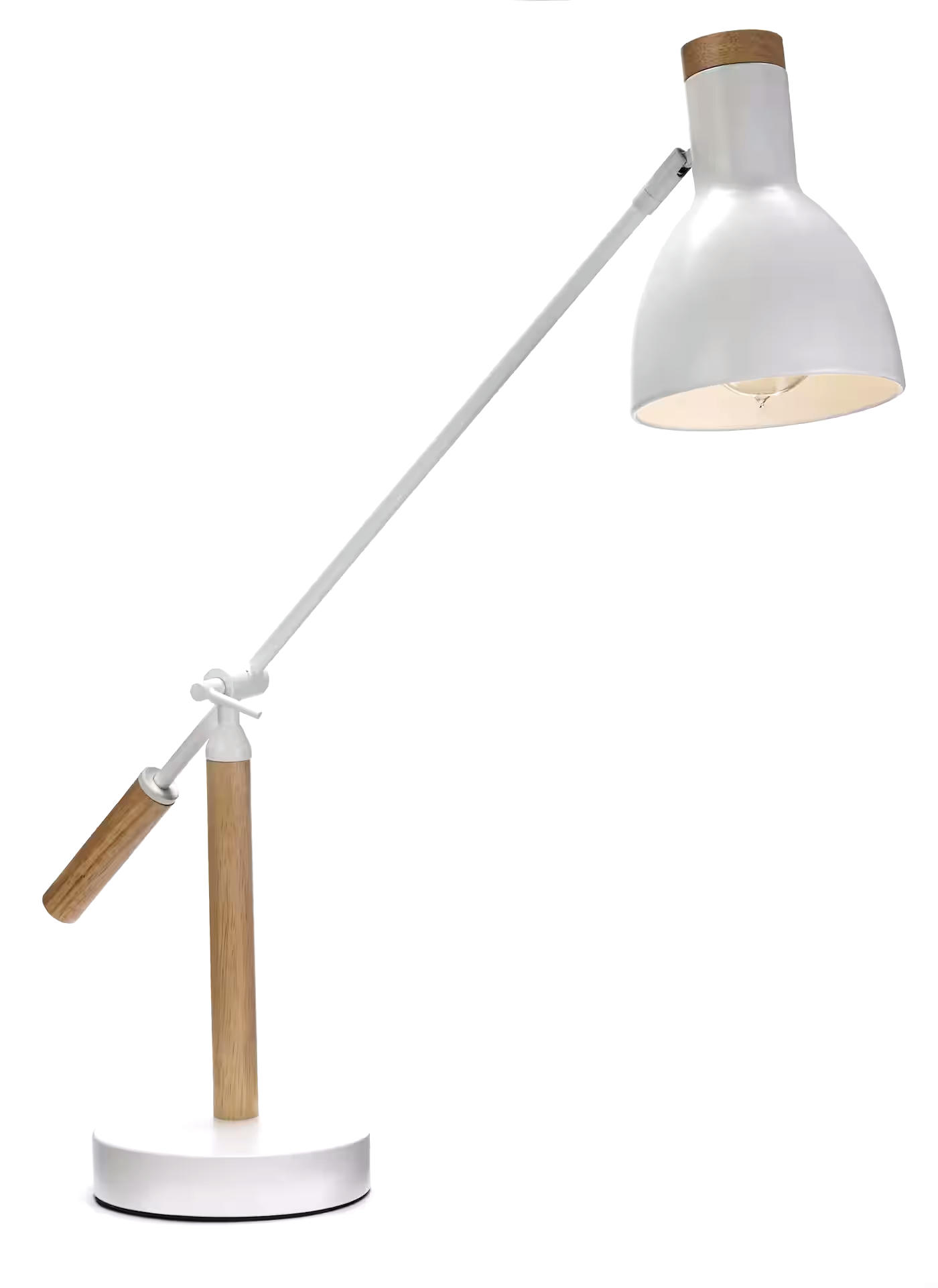 CANVAS Grace Wooden Table Lamp, 27.5-in, White