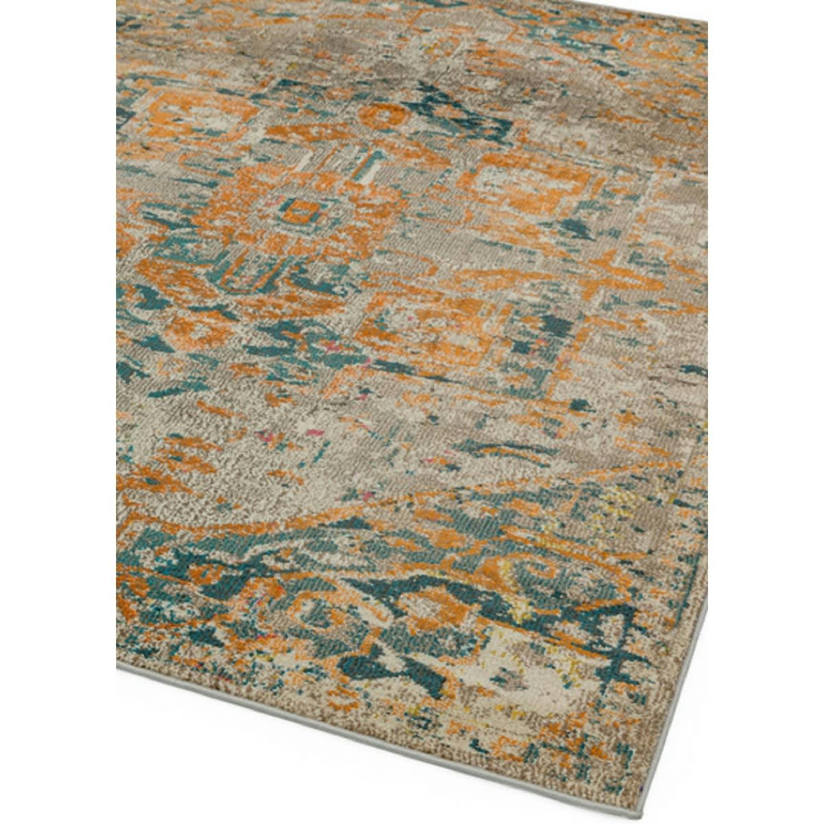 ARABESQUE - Tapis de salon tissé plat en Polypropylène Jaune moutarde 160x230 cm