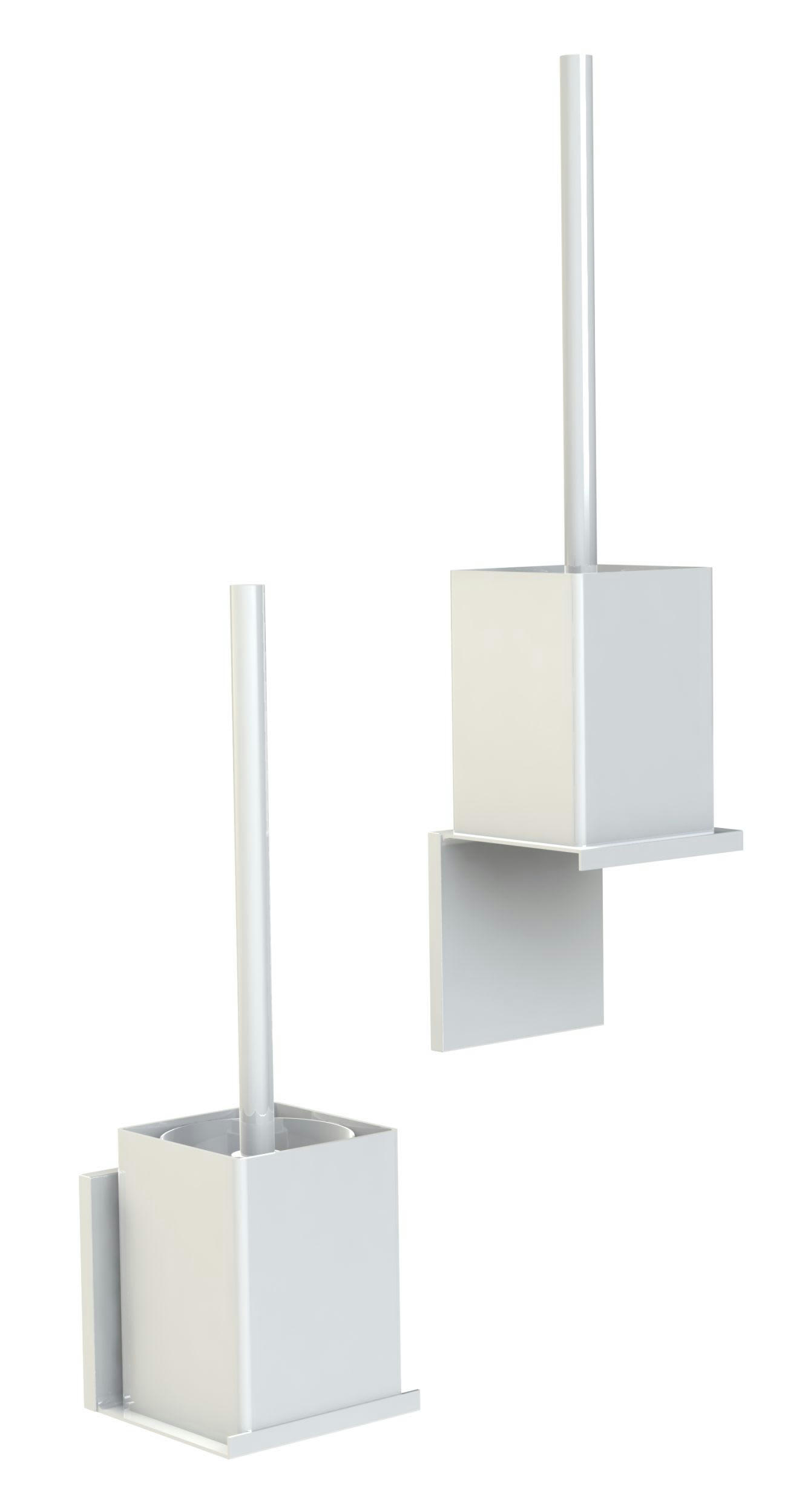 LOFT-GAME - Brosse wc en alu laqué blanc