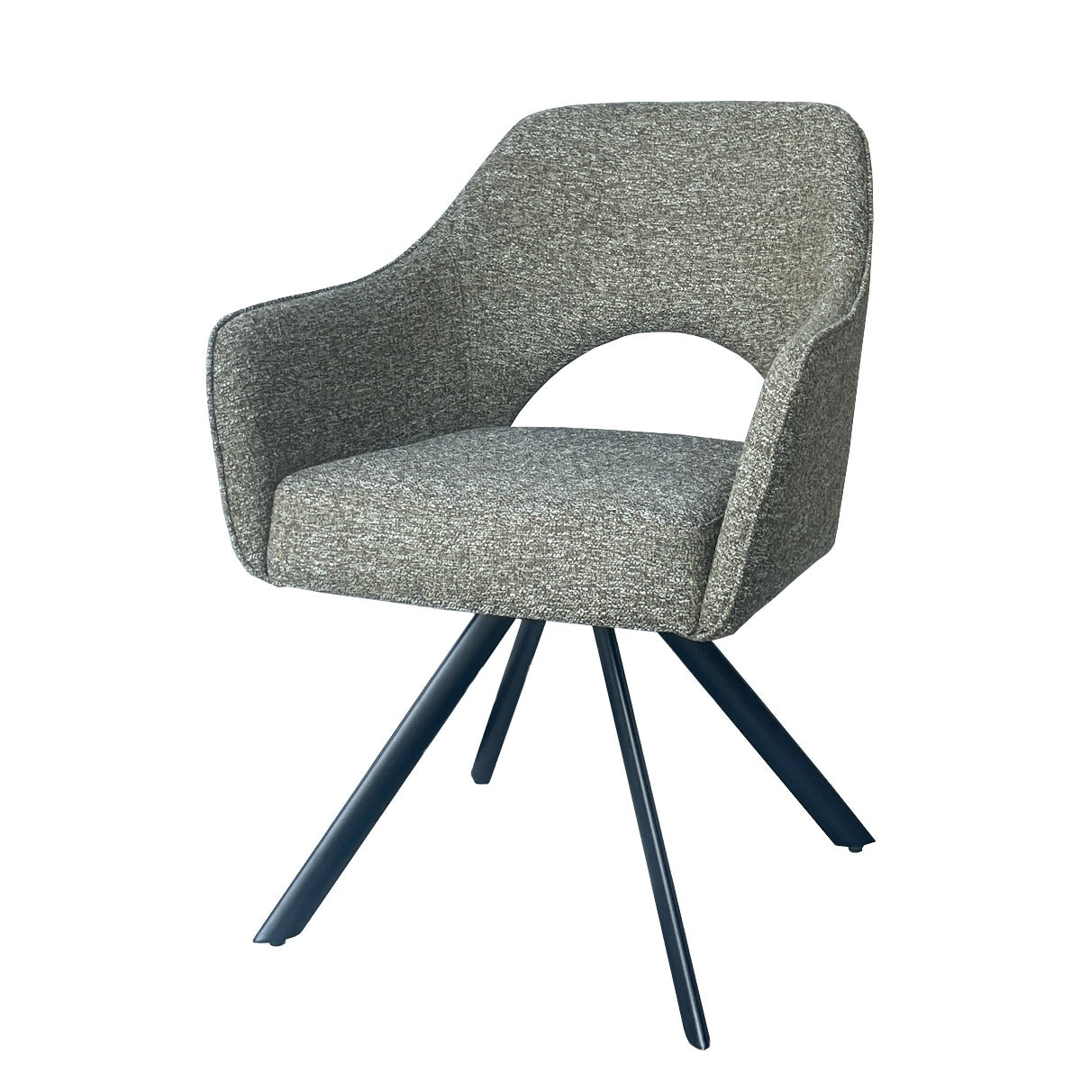 Livingfurn eetkamerstoel Helen Turtle - grijs - set van 2