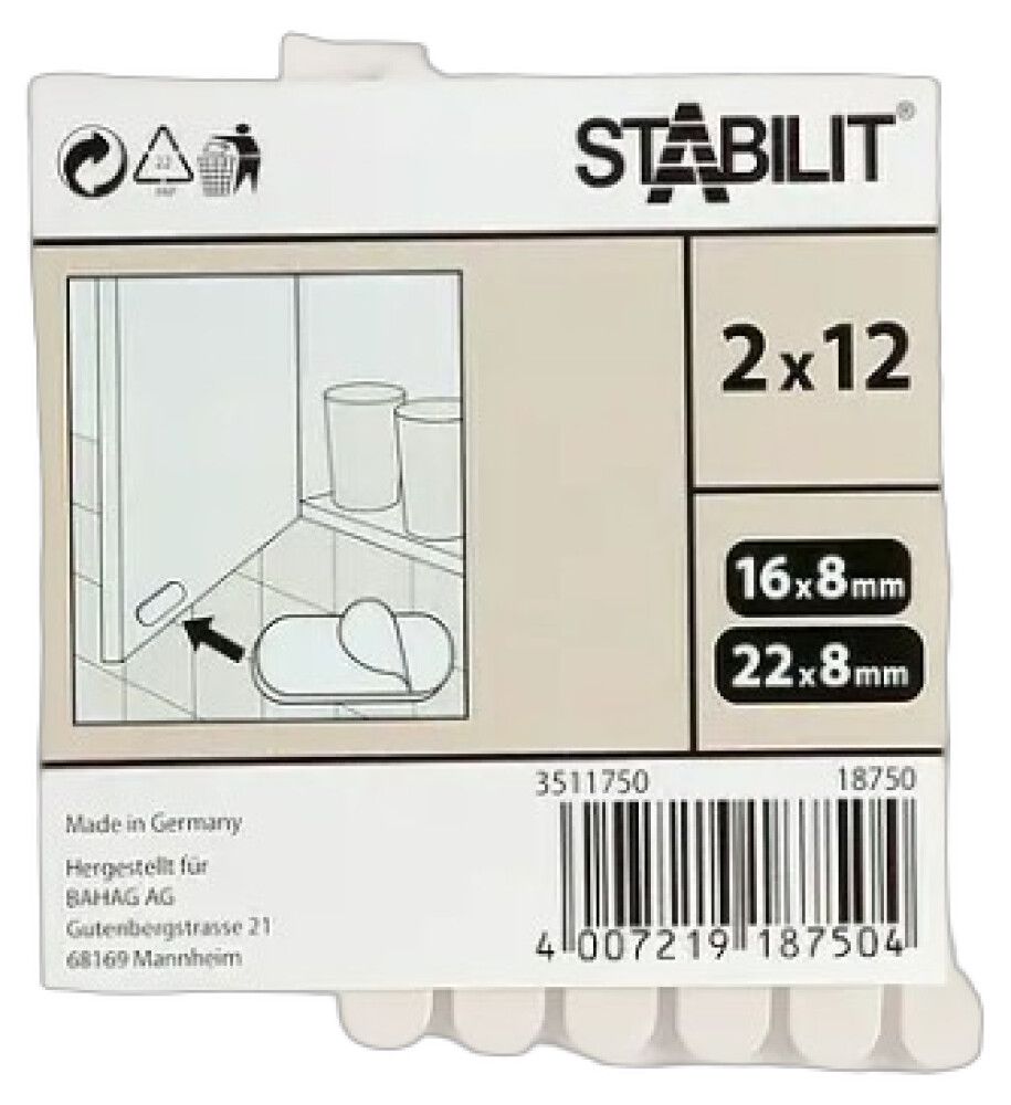 LYDDEMPER STABILIT 16X8/22X8X12 MM 24 STK