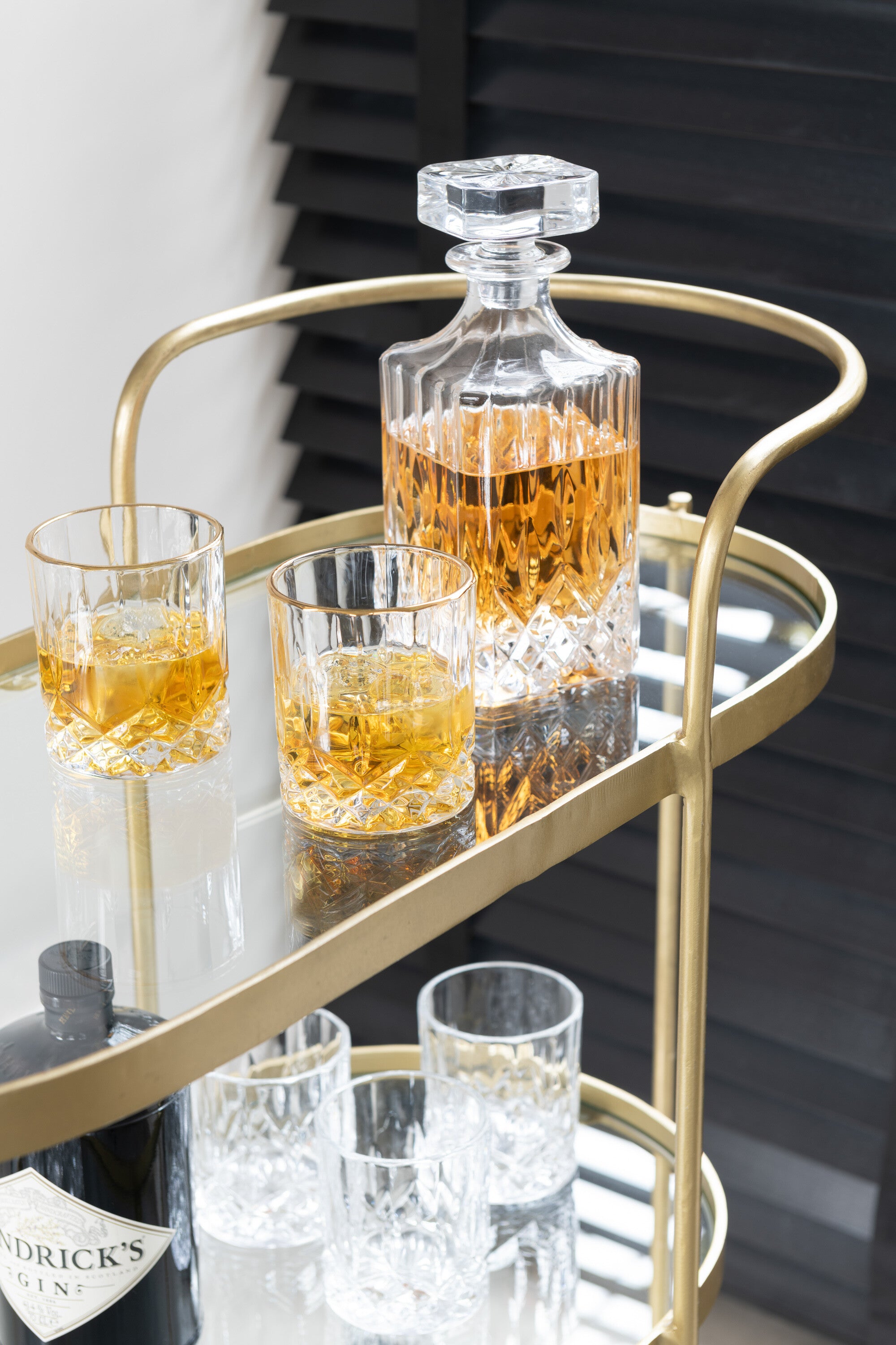 J-Line glas Franco - goud/transparant