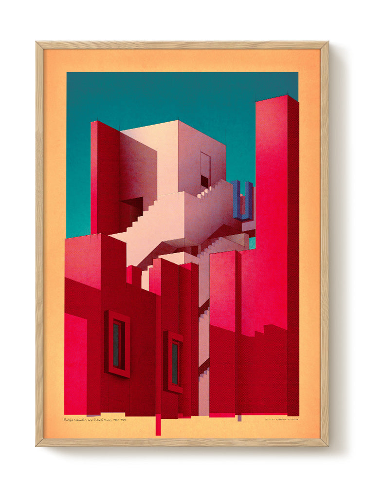 Sander Patelski - Ricardo Edifici La Muralla Roja - PSTR studio Kunst Poster