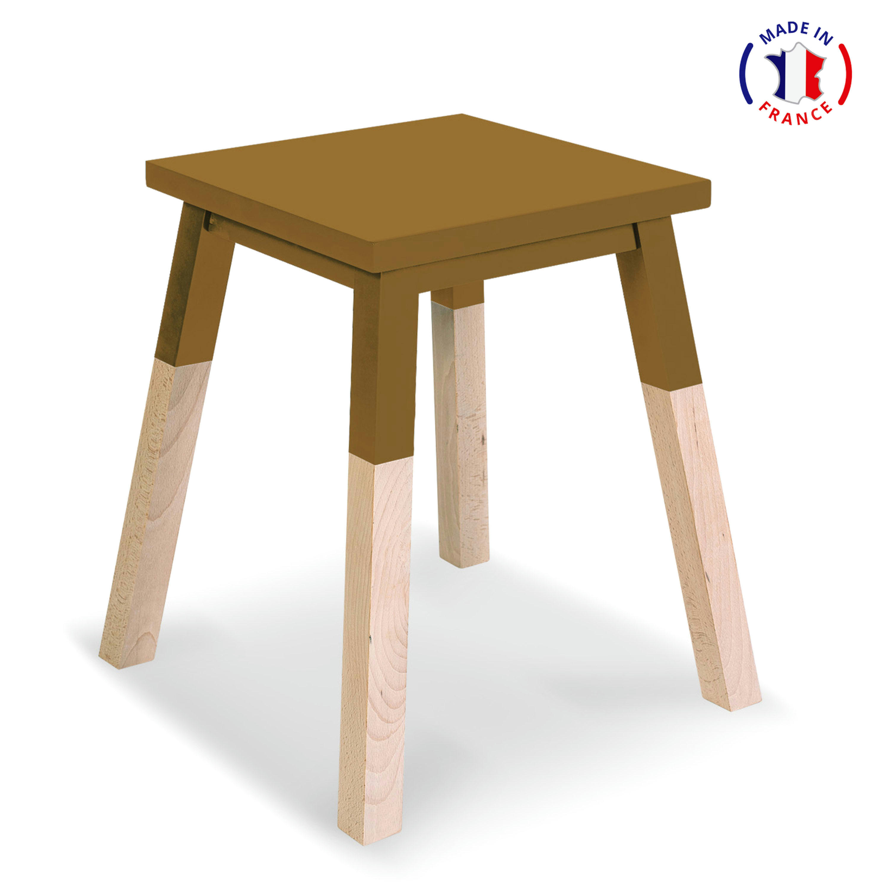 EGEE - 2 tabourets laqués en frêne, assise 35 cm