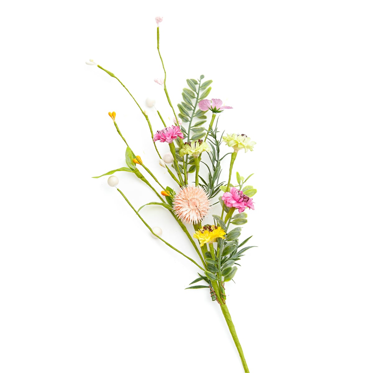 Gałązka sztuczna FLOS z kolorowymi kwiatkami 45 cm