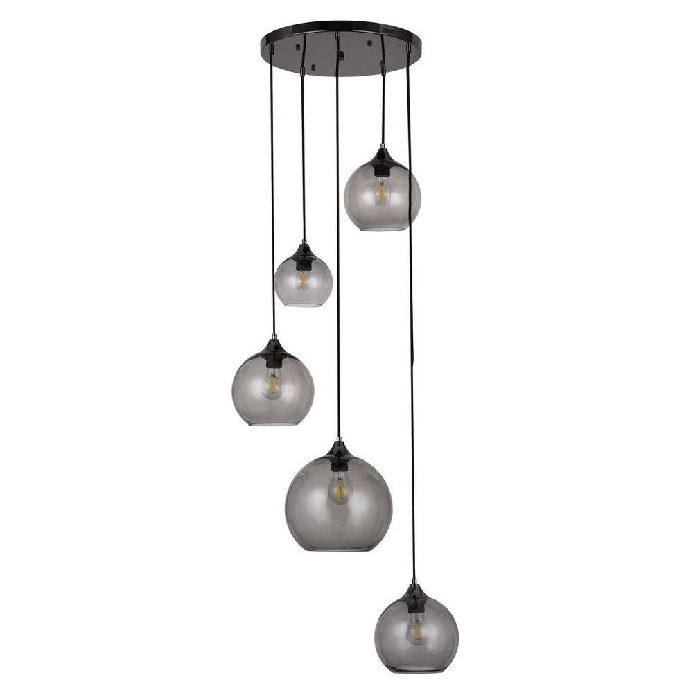 Lampa wisząca czarna dymiona Tanesha 5xE27x40W wym: 157x39x39 cm Rabalux