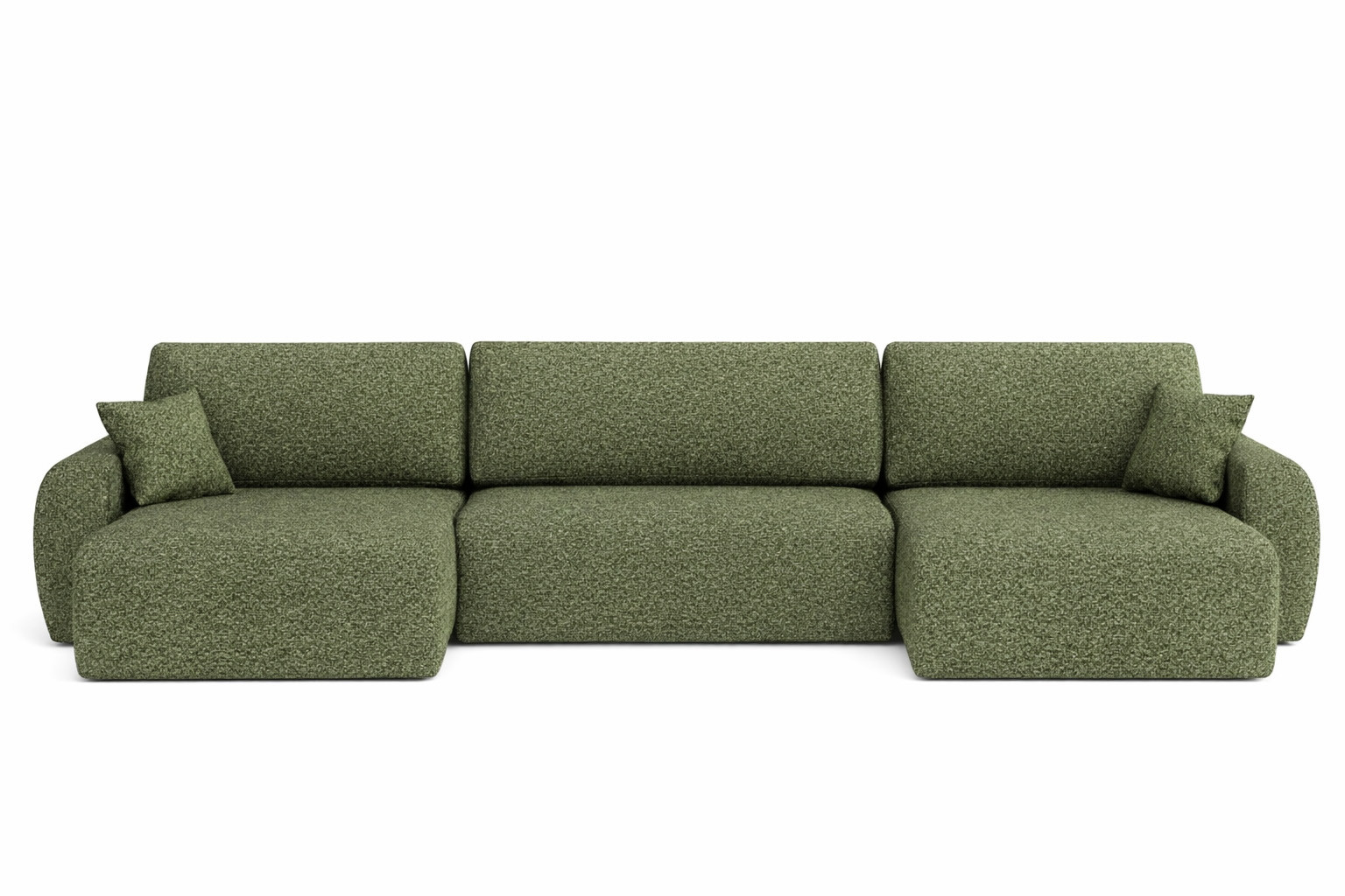 Narożnik z funkcją spania, Ariel U XL, szenil Artico, Moss