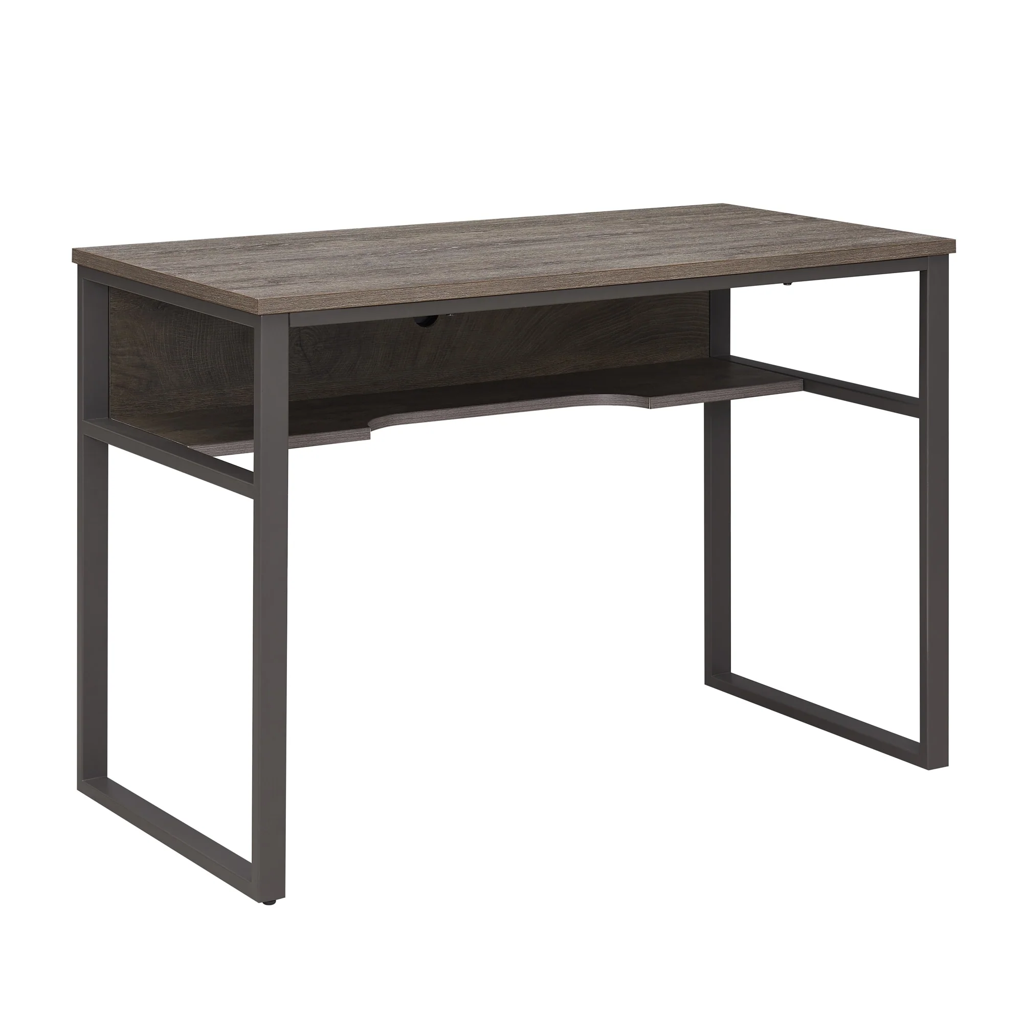 Leick Home 70006-CJGM Metal Base Kona Desk with Recessed Shelf
