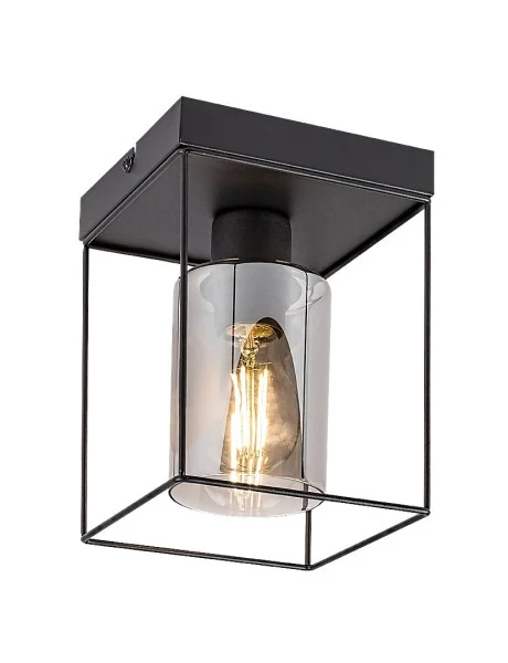Lampa sufitowa czarna-kolor dymny Chadwick 1xE27x25W Rabalux