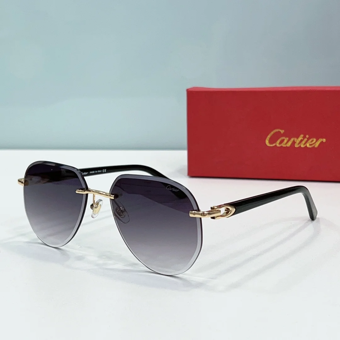 Cartier  Metal Leg Rimless sunglasses