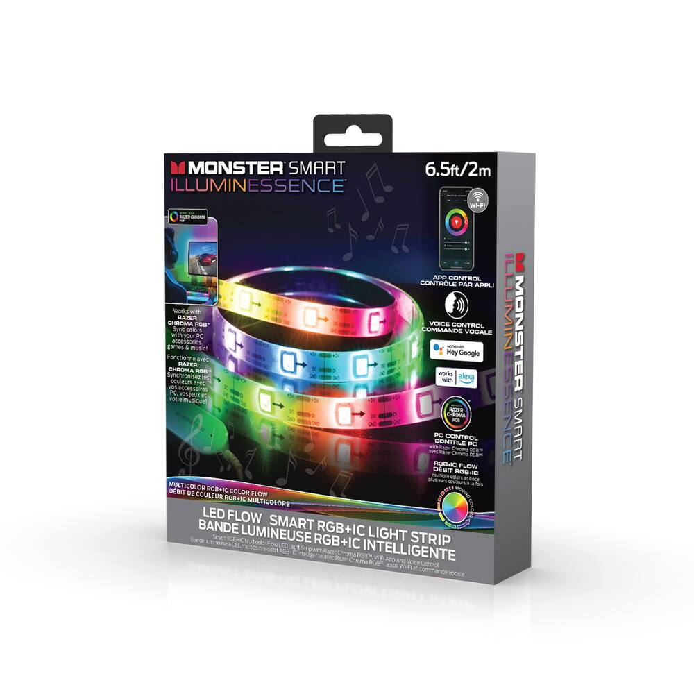 Monster Illuminessence Smart LED Flow RGB-IC LED Strip, 2-m