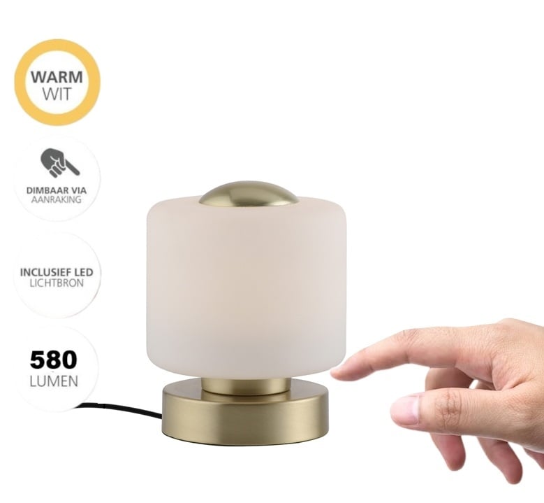 Paul Neuhaus Tafellamp Bota Matt Messing 5Watt incl. 3-Step Dimmer