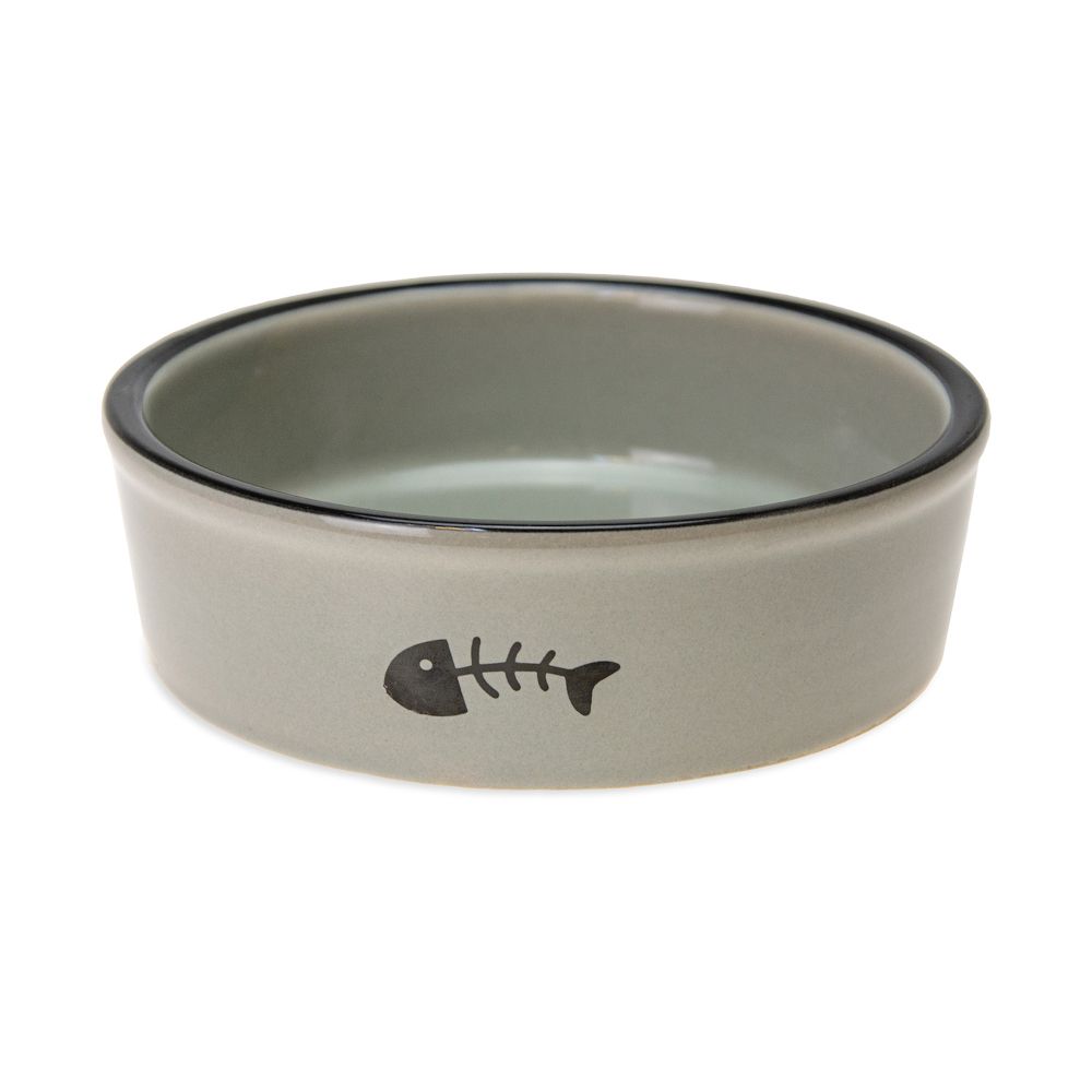 Karlie Ceramic Cat Bowl - Grey