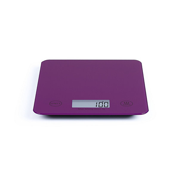 Balance de cuisine électronique violette DOM351VI - Capacité 5 kg - ml ou g