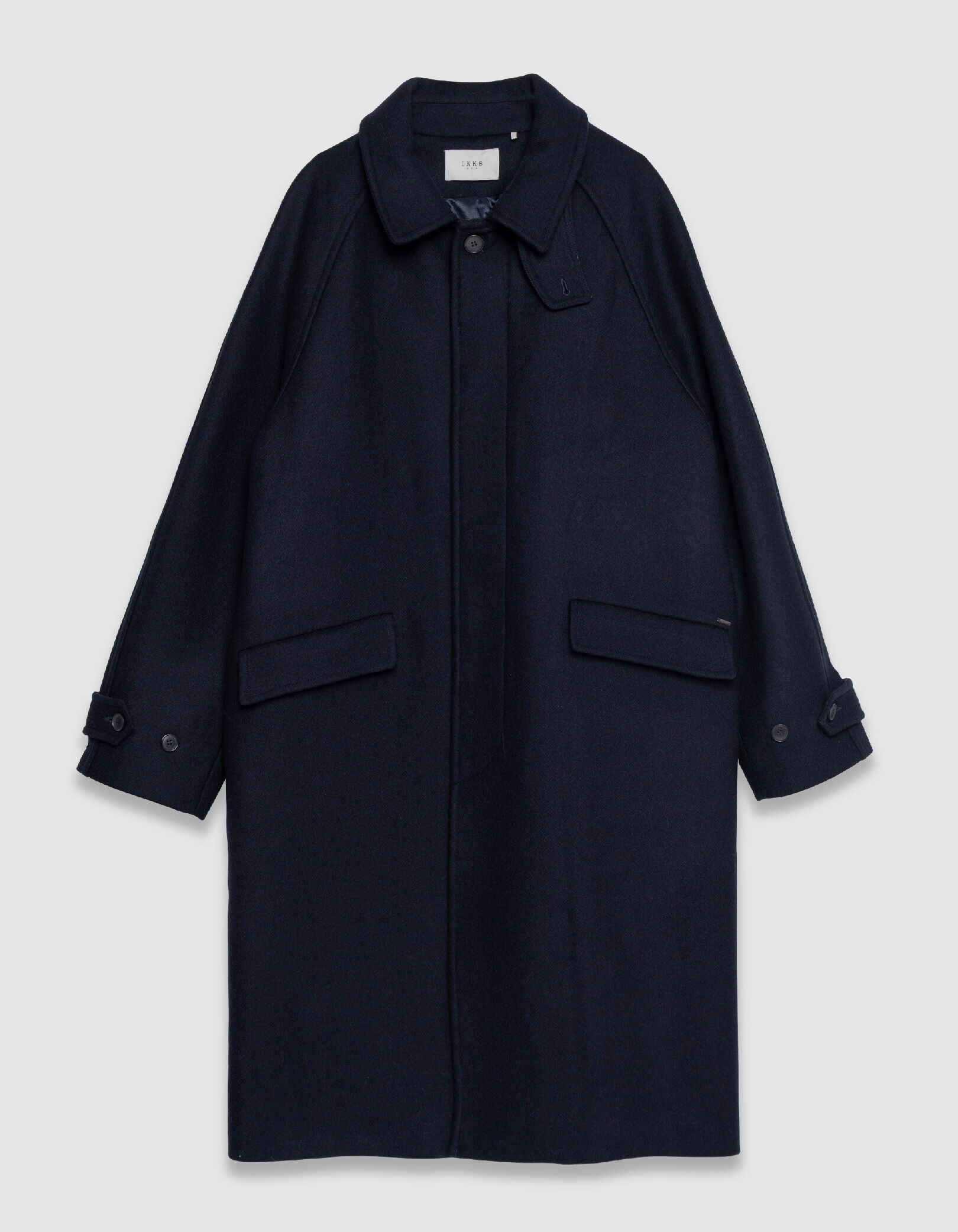 Manteau long bleu marine Homme