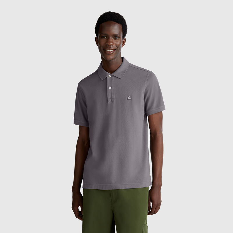 Mouse gray regular fit polo