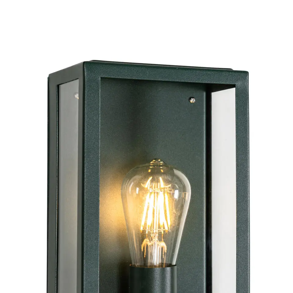 Qazqa wandlamp met daglichtsensor rotterdam groen e27