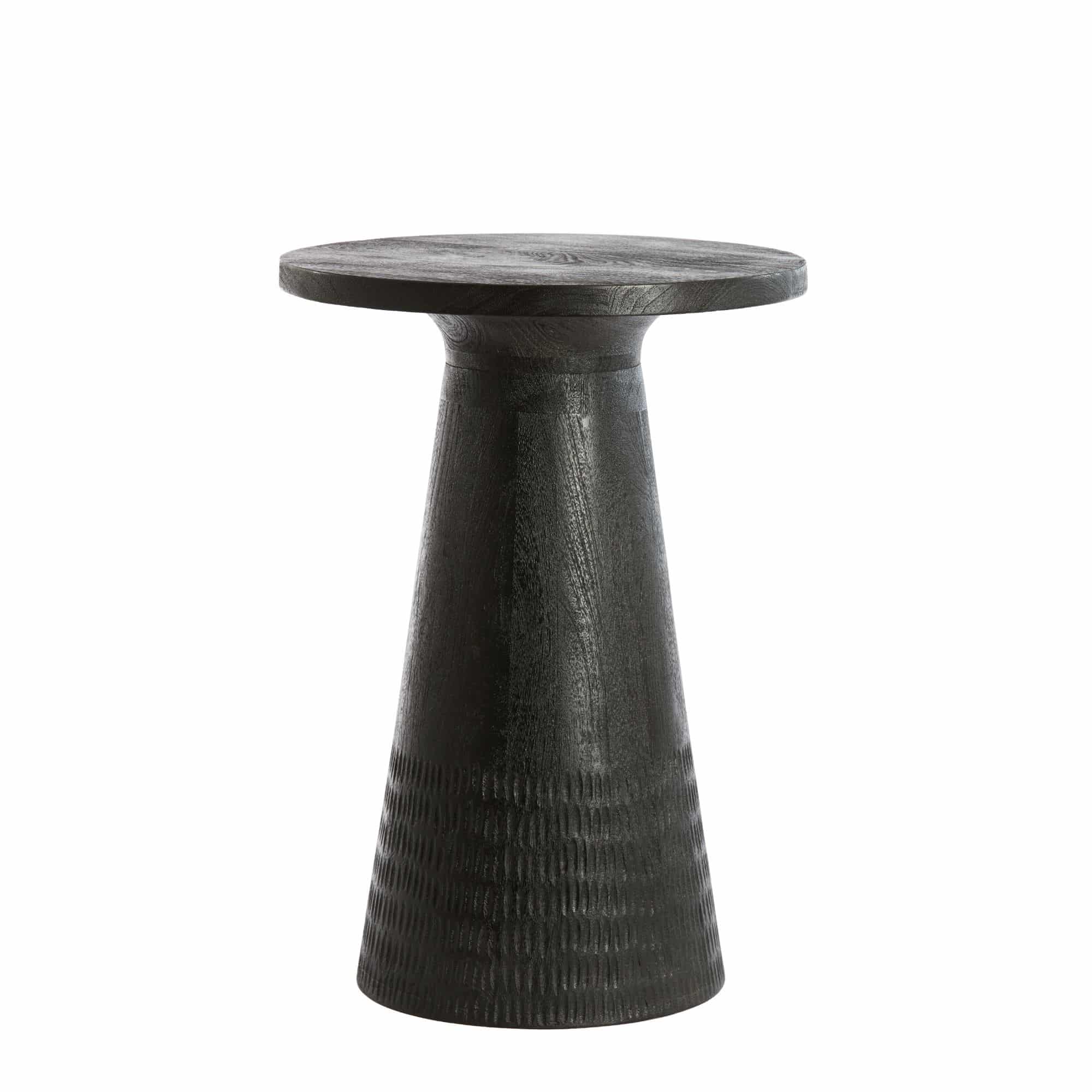 Light & Living bijzettafel Paxos - zwart - Ø45cm