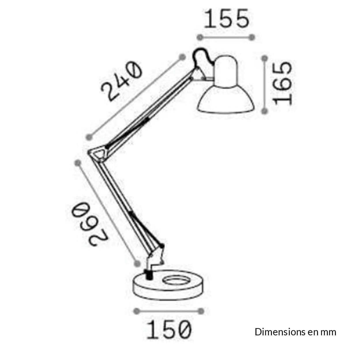 KELLY - Lampe de bureau en métal blanc
