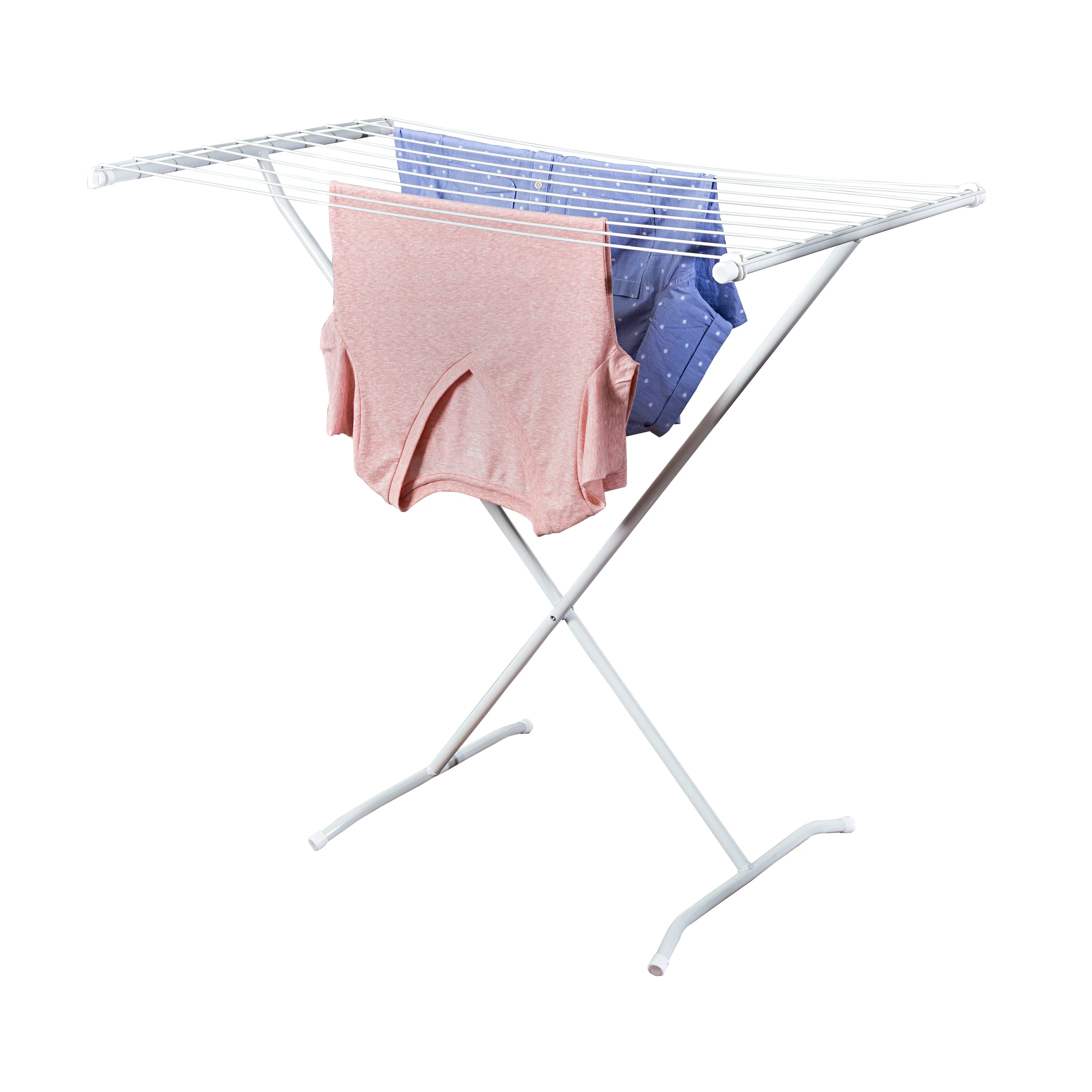 Honey-Can-Do White Steel X-Frame Folding Clothes Drying Rack