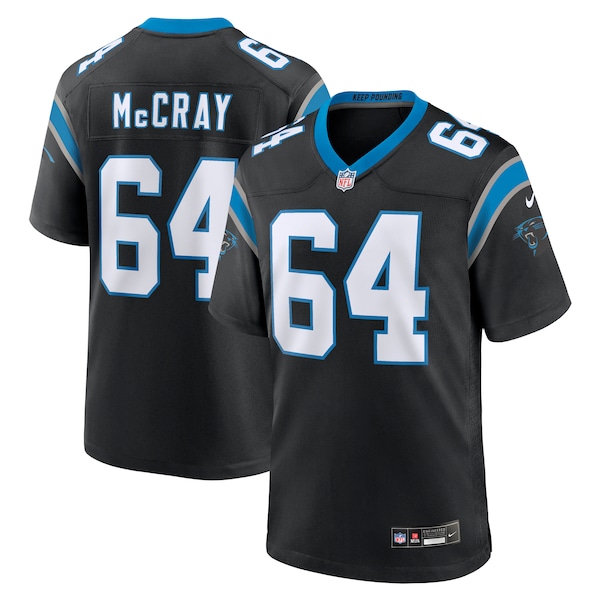 Justin McCray Carolina Panthers Nike Team Game Jersey - Black/Blue