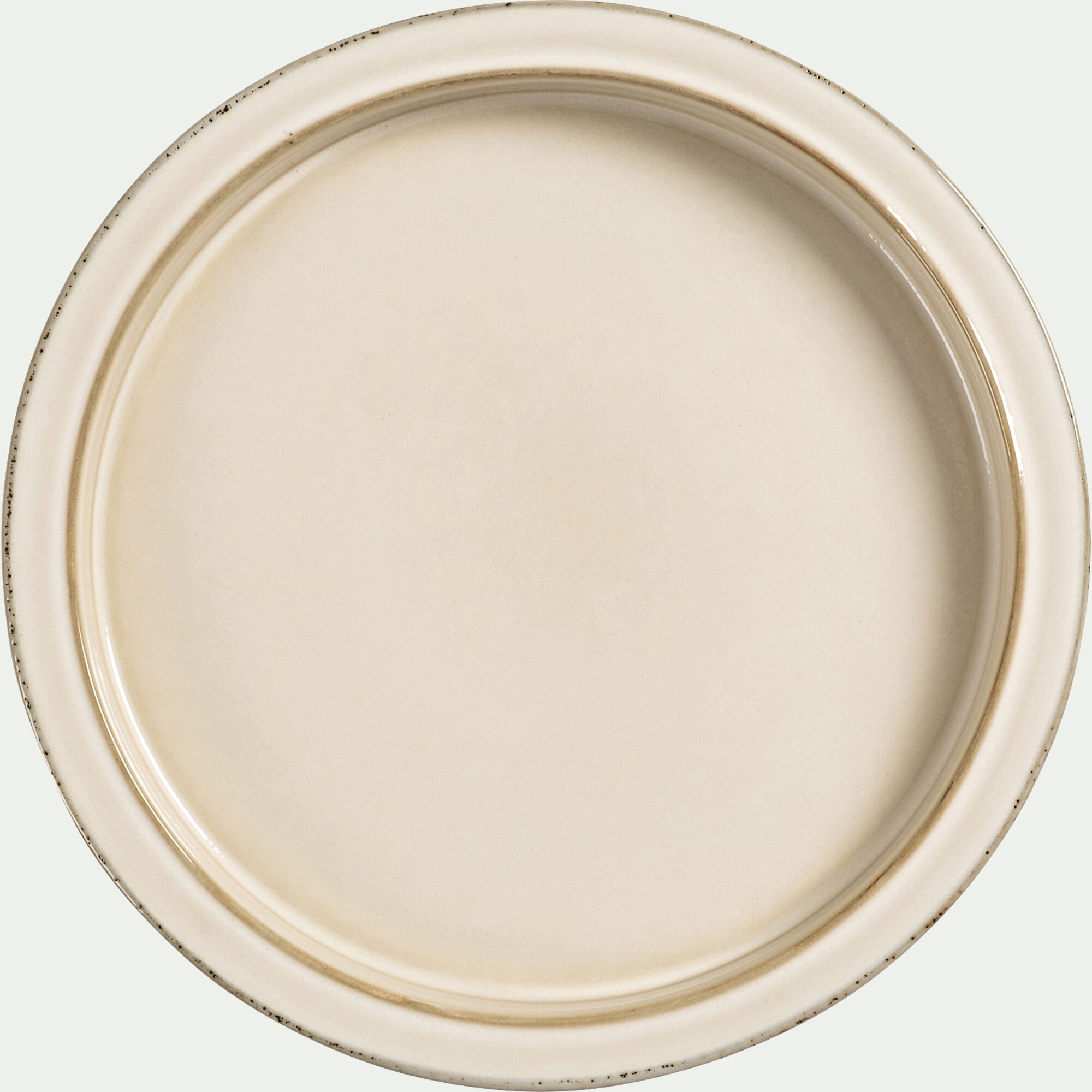 HALO - Assiette plate en grès D26cm - blanc ventoux