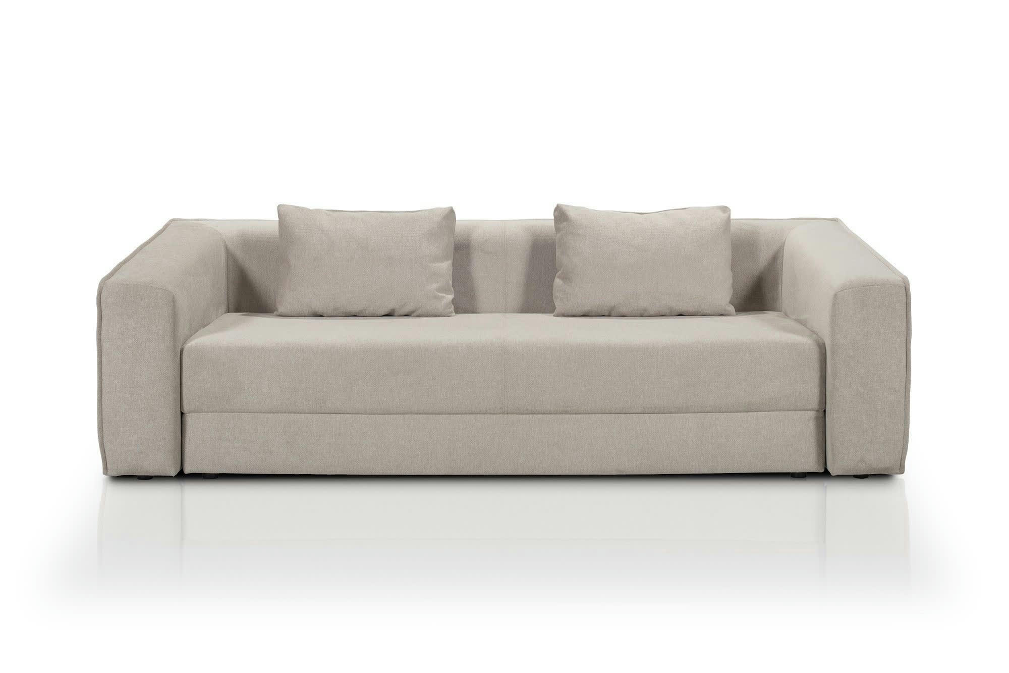 VELA - Canapé convertible 3 places  en polyester beige