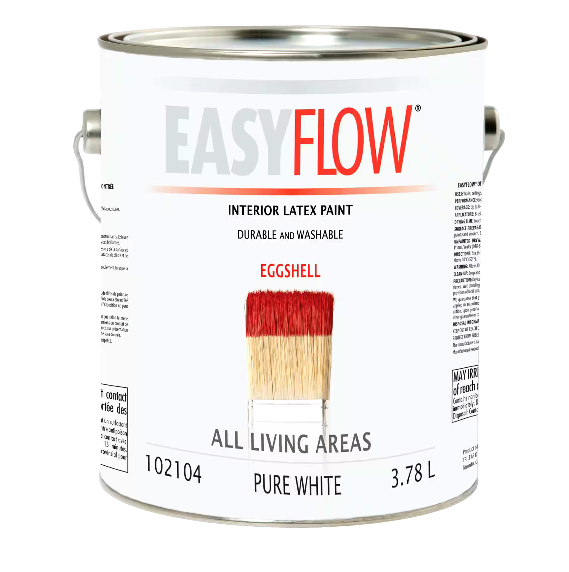 EasyFlow Interior Latex Paint, Durable & Washable, Eggshell