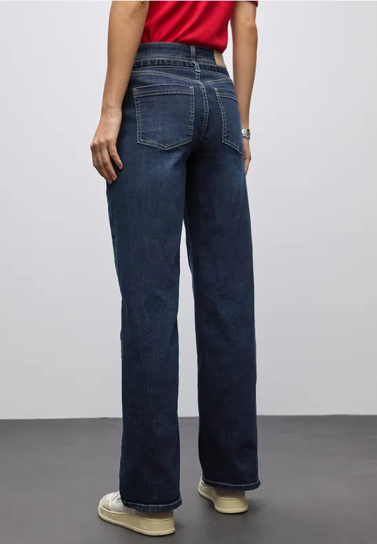 Wide Leg Jeans mit Gürtel