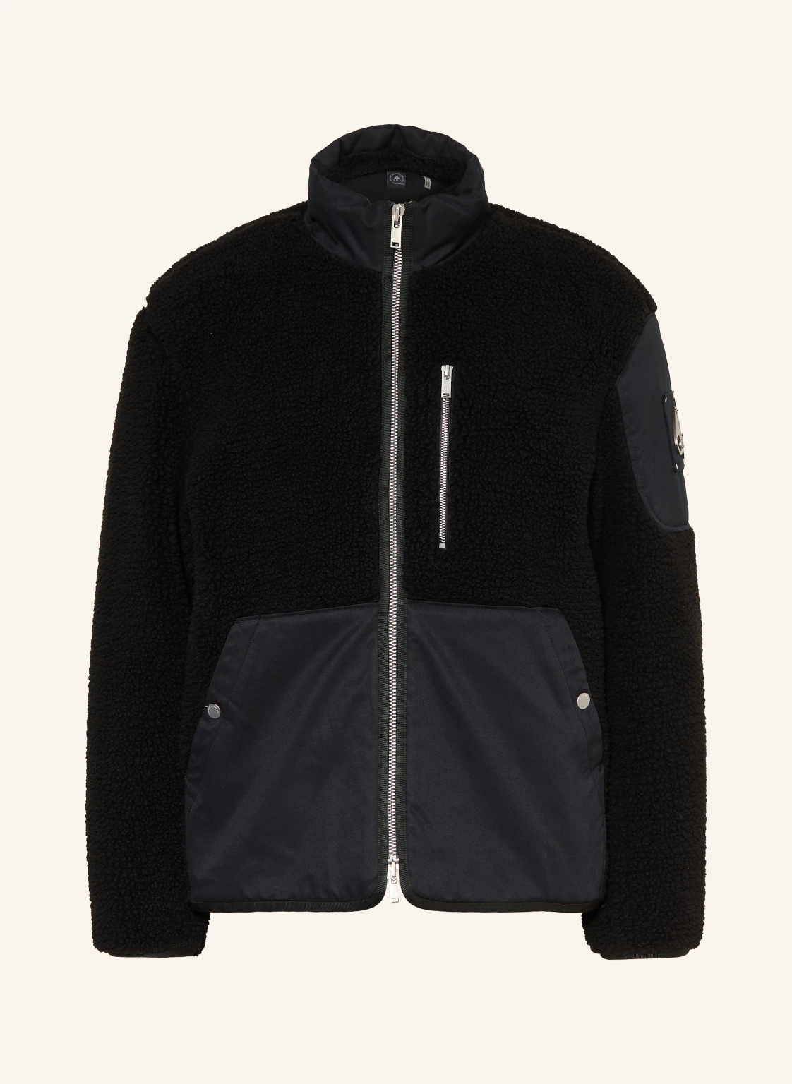 MOOSE KNUCKLES Teddyfell-Jacke im Materialmix