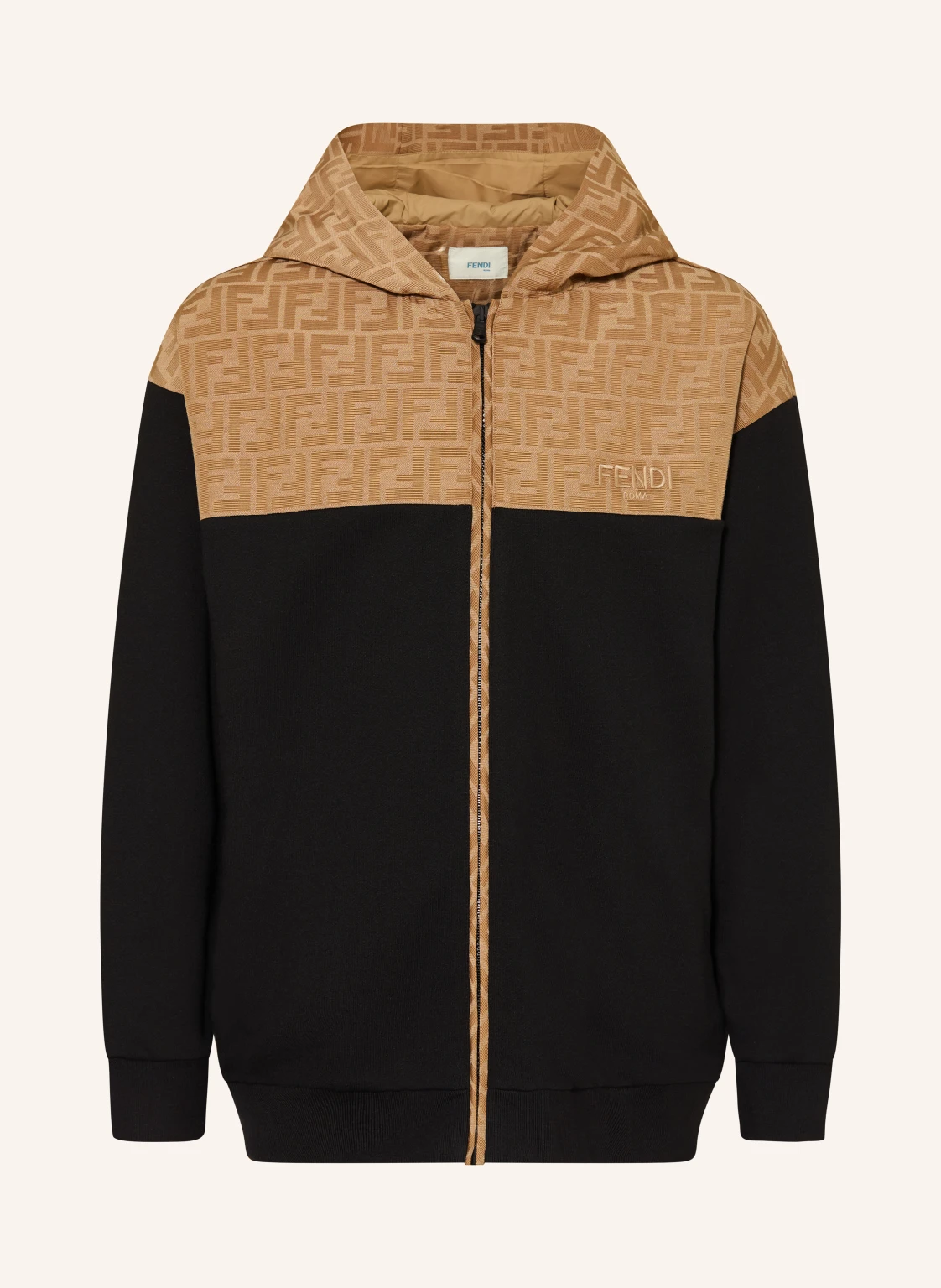 FENDI Sweatjacke im Materialmix