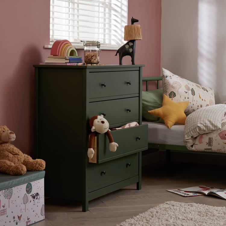 Habitat Brooklyn 4 Drawer Chest of Drawers - Green
