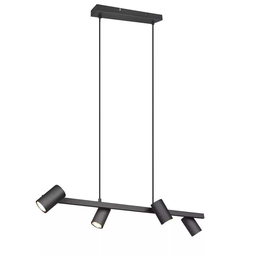 Trio Leuchten hanglamp Marley - 6 lichts - 115 x 150  cm - zwart