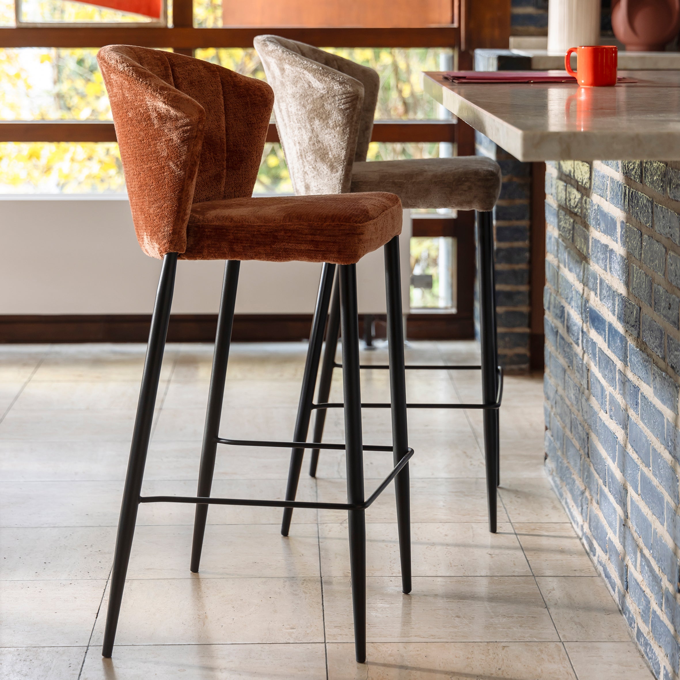 Dutchbone Georgia Barkruk H 75 - Beige