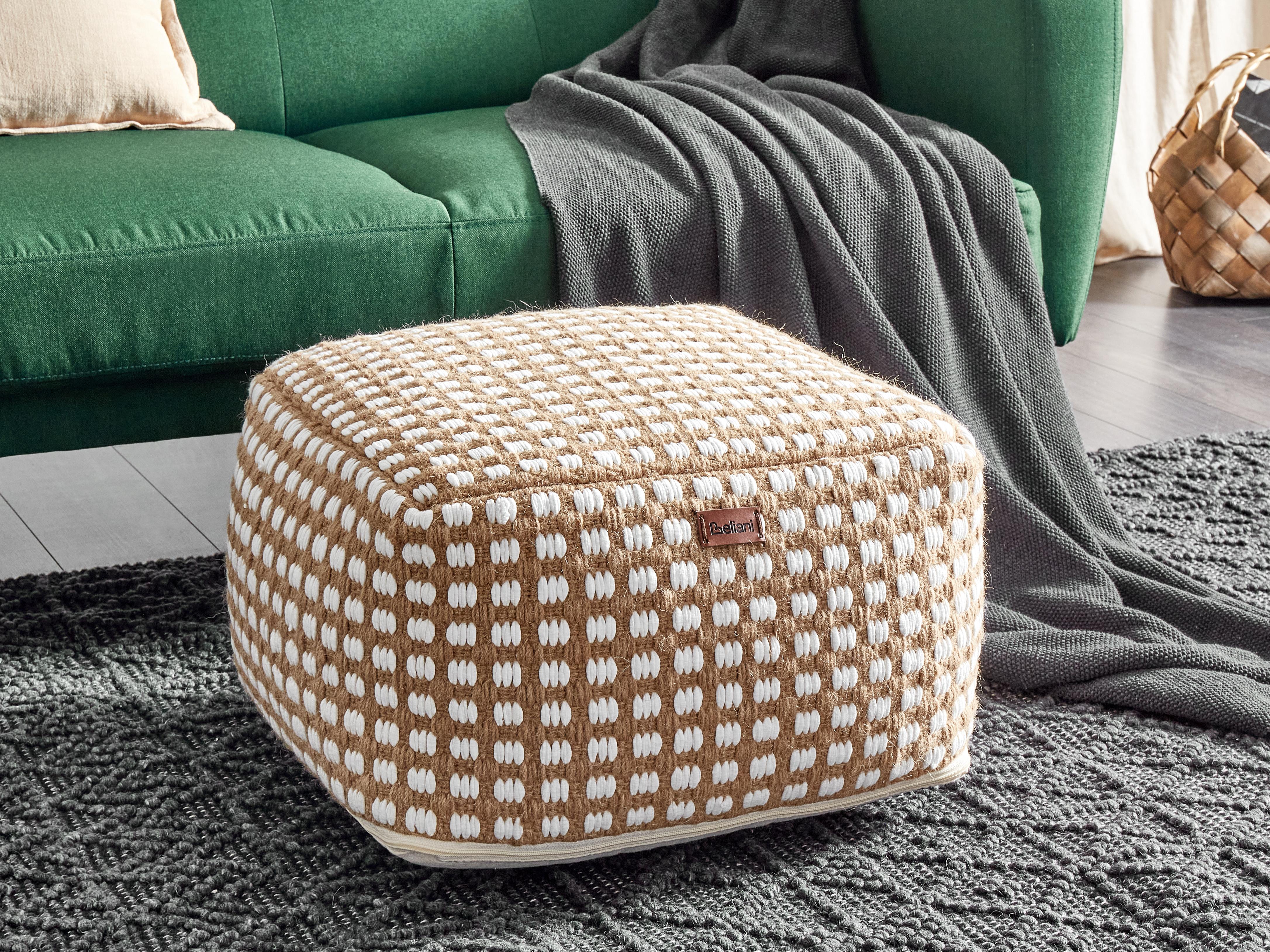 Pouffe CHILAR Cotton Beige