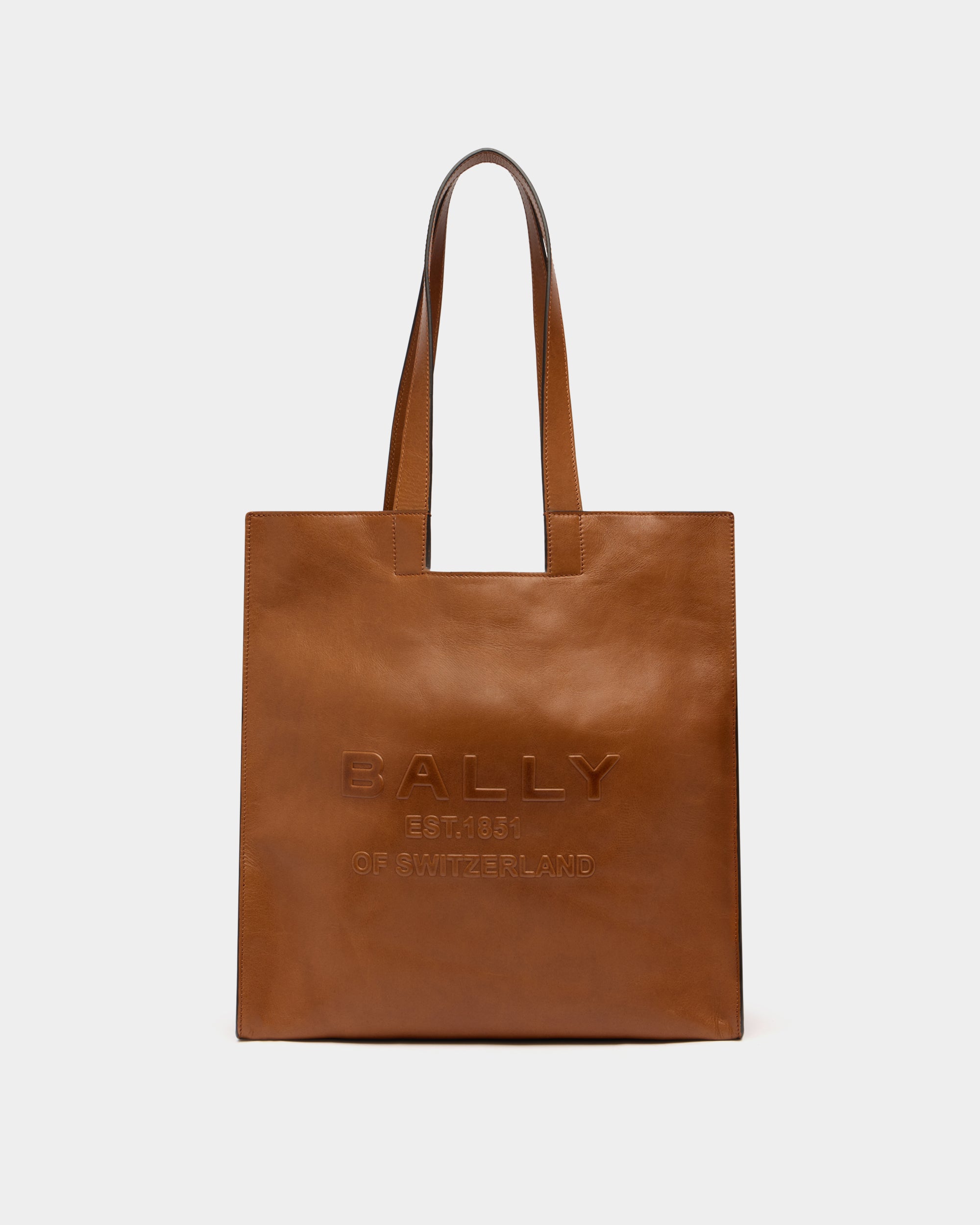 Tote Bag Easy Bally aus Leder in Amber Brown