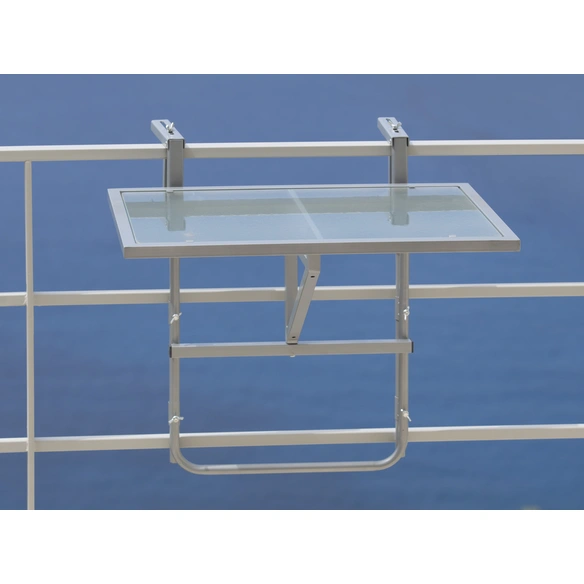 Hängetisch, BxHxL: 40 x 64,5 x 60 cm, Tischplatte: Sicherheitsglas