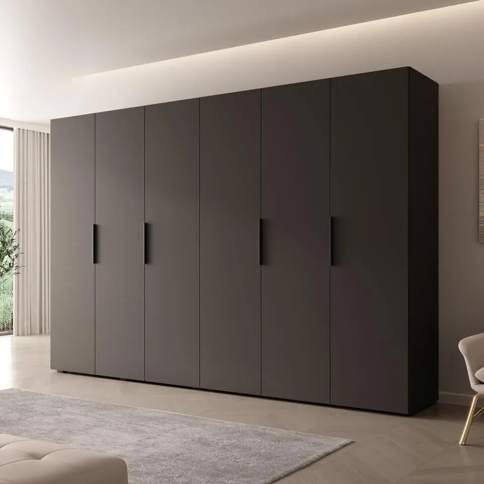 Meubella - Kledingkast Marquesa - Zwart - 300 cm