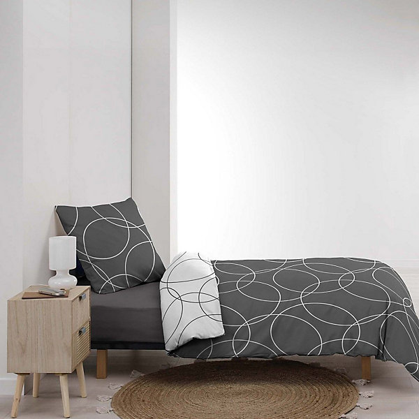 Housse de couette microfibre 220x240 Elton   2 taies