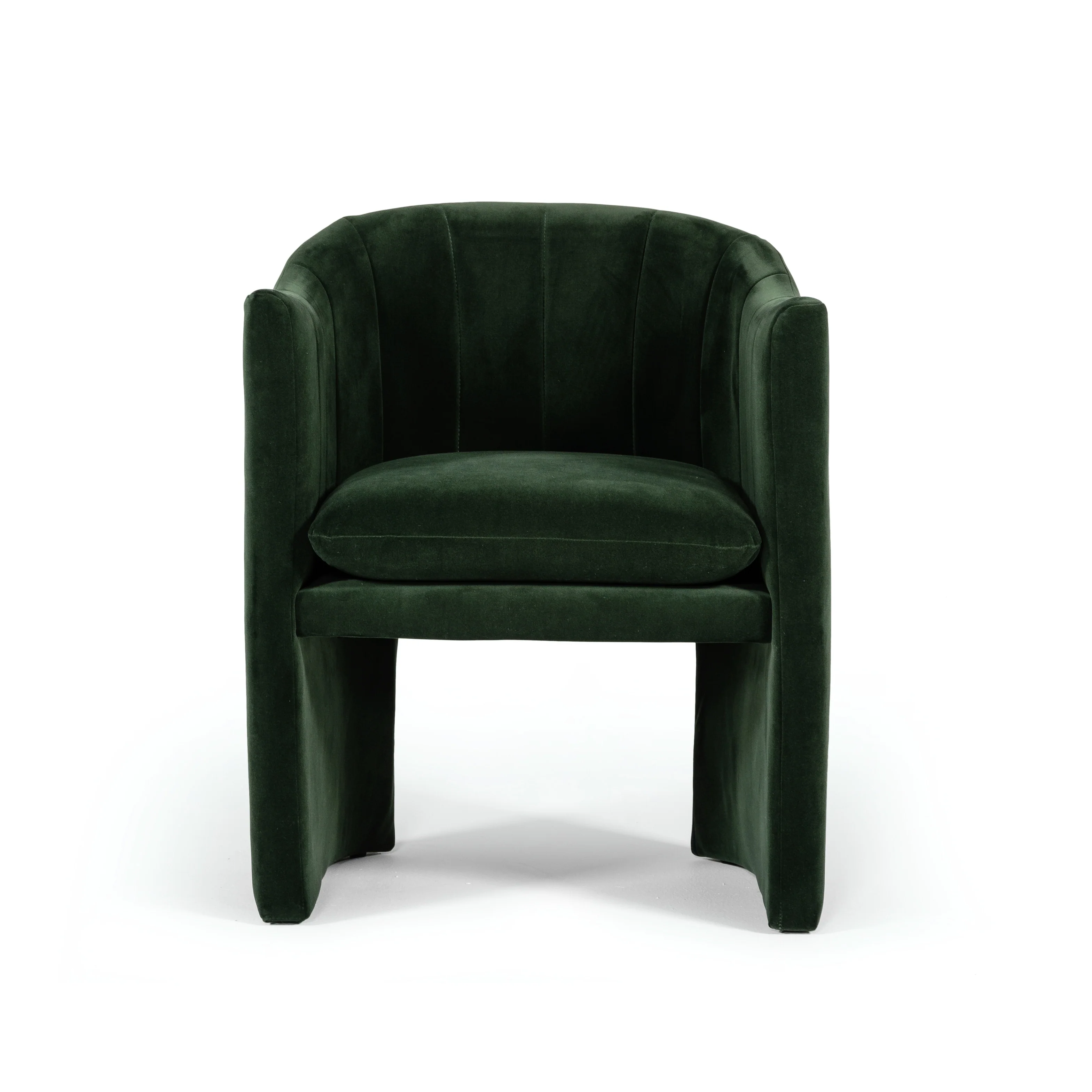 Modrest Danube Modern Jade Green Fabric Dining Chair