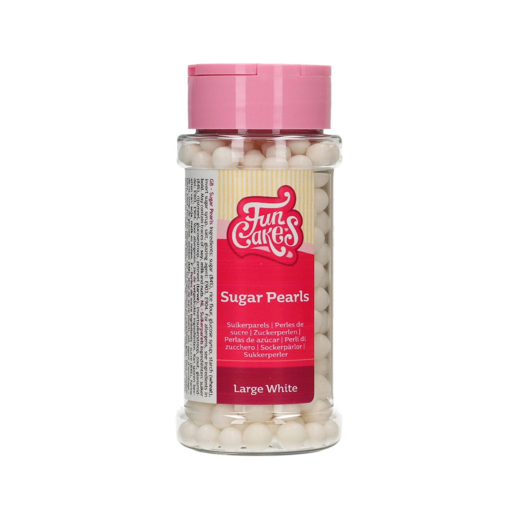 FunCakes White Sugar Pearls 7mm 70g